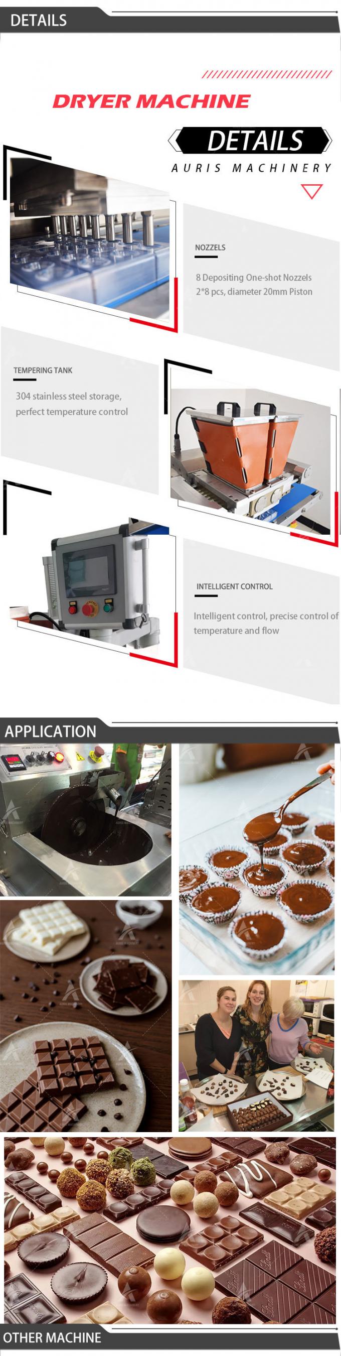 6PCS Min Mesin Tuang Cokelat 304ss Coating Chocolate Depositing Line 4