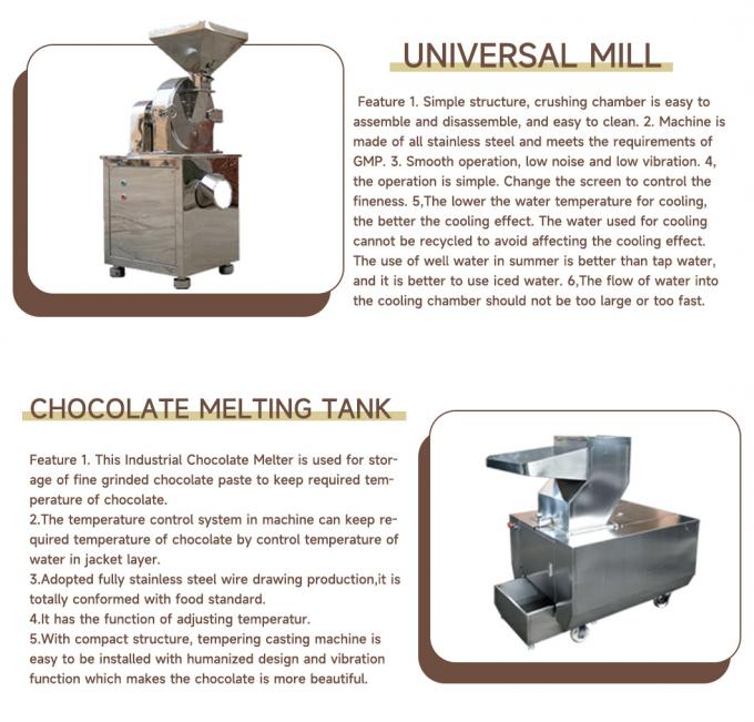 Mesin Pembuat Coklat Industri 304ss 500kg / H Mesin Pengepres Minuman Keras Kakao 7
