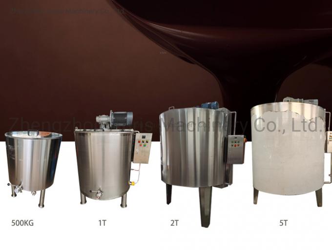 Mesin Pembuat Coklat 500L Ss316 Melting Chocolate Tempering Machine 0