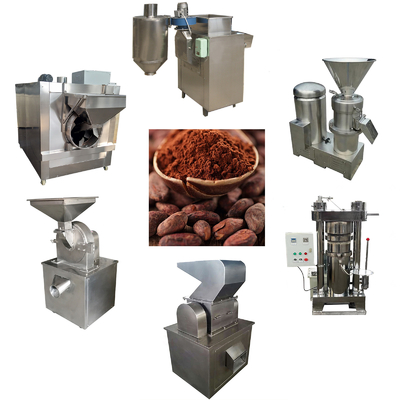 100kg / H Bean To Bar Mesin Cokelat 200kg Mesin Pengolah Kakao Stainless Steel