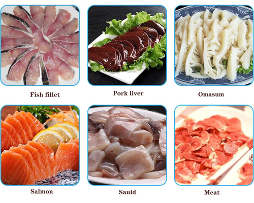 Mesin Pengolah Ikan Slot Ganda Bevel Fillet Machine Digunakan Restoran
