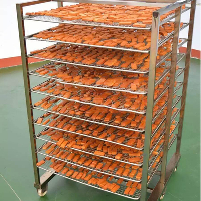 Stainless Steel 304 Oven Merokok Daging 30kg Batch Bacon Sosis Kering Rumah Asap