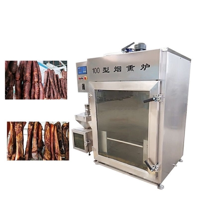 Mesin Pengasapan Daging Trotter 100kg Batch Hot Cold Fish Smoke Machine