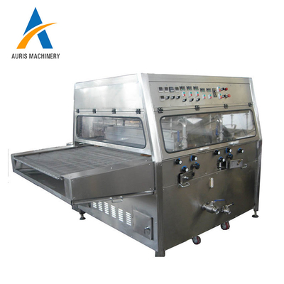 200kg 500kg kapasitas 200mm Chocolate Tempering Enrobing Machine Cool Tunnel