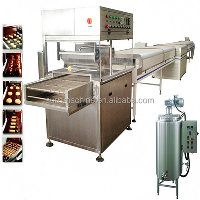 Mesin Pembuat Cokelat Tempering Kacang 150kg Per Jam Mesin Enrobing Camilan