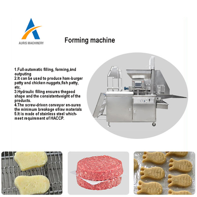 Nugget ayam dan pemrosesan burger daging sapi Industri steak daging otomatis menekan mesin pembuat roti patty mentah
