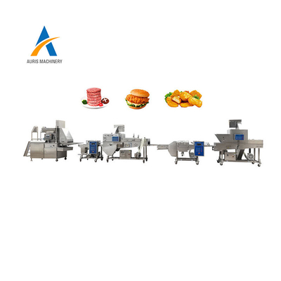 Nugget ayam dan pemrosesan burger daging sapi Industri steak daging otomatis menekan mesin pembuat roti patty mentah