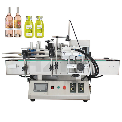 Mesin Pelabelan Stiker Botol Bulat Minyak Esensial Tipe Meja Otomatis