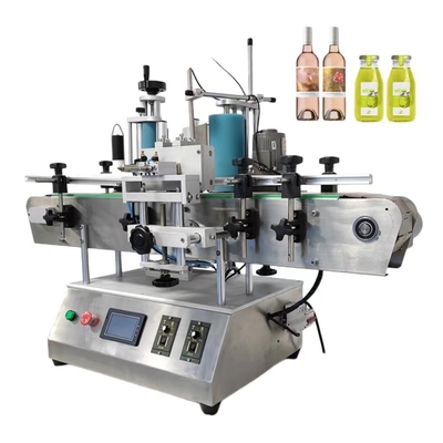 Mesin Pelabelan Stiker Botol Bulat Minyak Esensial Tipe Meja Otomatis